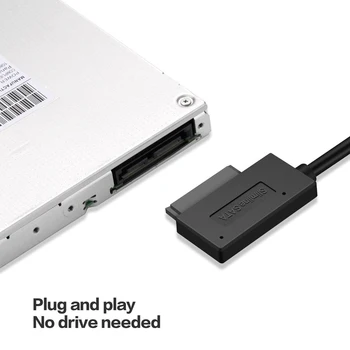 Nešiojamojo kompiuterio optinio įrenginio linijos Sata USB 2.0 II 7+6 13Pin Adapterio Kabelis, skirtas Nešiojamas Kompiuteris CD/DVD ROM Slimline Konverteris Linija