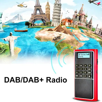 Nešiojamų DAB/DAB+ Radijo Mini FM Imtuvą, Garsiakalbį Parama TF Kortelę U Disko Automatinė Kanalų Paieška su LED Ekranas