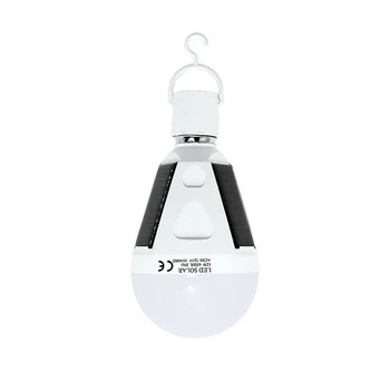 Nešiojamų hangable LED saulės šviesos 12W įkrovimo E27 avarinės lemputės AC85V-265V Lauko kempingas naktį rinkos apšvietimas