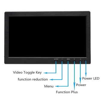 Nešiojamų stebėti pc 10.1 colių jutiklinis ekranas mažas kompiuterio VGA, HDMI lcd ekranas 12 colių žaidimų stebėti Aviečių pi ps3, ps4