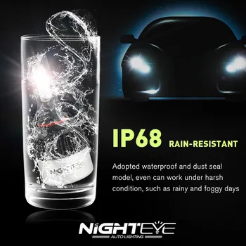 NIGHTEYE H7 LED H4 Hi/Lo Šviesų Led Žibintai Lemputės, H8, H11 H1 9005 HB3 HB4 9006 Auto Automobilių Šviesos 72W 9000LM Auto priekinis Žibintas, Rūko Žibintai