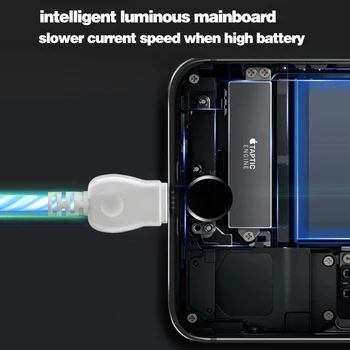 NOHON Blykstės Šviesą, USB Kabelis iPhone XS Max XR X 8 7 6 Plius 6S Plius 5S iPad 5 Dienos Linijos Kabeliai Mobiliojo Telefono Įkroviklio Laidas Duomenų
