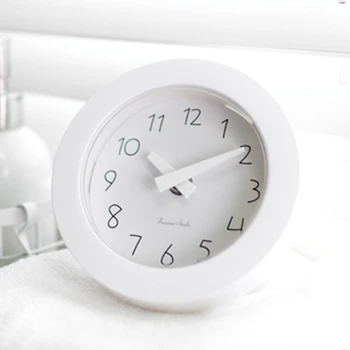 Nordic Dizainas, Tylus Vonios kambarys Laikrodis atsparus Vandeniui Kūrybos Sieniniai Laikrodžiai siurbtukas Zegarek Na Sciane Minimalistinio Sieninis Laikrodis AA60WC
