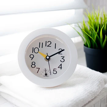 Nordic Dizainas, Tylus Vonios kambarys Laikrodis atsparus Vandeniui Kūrybos Sieniniai Laikrodžiai siurbtukas Zegarek Na Sciane Minimalistinio Sieninis Laikrodis AA60WC