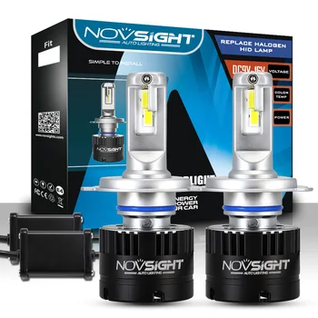 Novsight 80W 14400LM LED Lemputės Automobiliams H1 H4 H7, H11 LED 9005/HB3 9006/HB4 2vnt LED Žibintų 5500K Automatinis Automobilio Žibintų Rinkinys