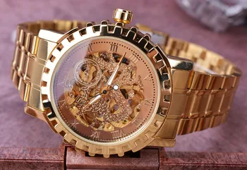 Nugalėtojas 2016 Nauja Serija Pavarų Bezel Mados Atsitiktinis Dizainas Visiškai Aukso Laikrodis Vyrams Top Brand Prabangus Automatinis Laikrodis, Laikrodis Vyrams, Montre