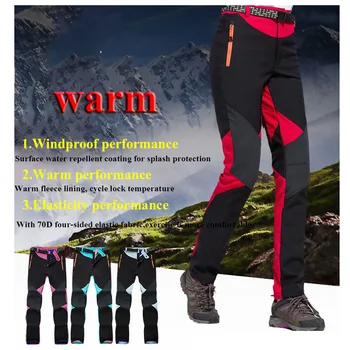 NUONEKO Moterų Žiemos Softshell Slidinėjimo Kelnės Šiltu Vilnos Vandeniui Kelnės Lauko Trekking, Alpinizmas Pėsčiųjų Kelnės PM30