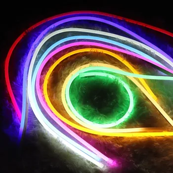 Nuotolinio valdymo neonas, juostelės 8 neoninės spalvos juostelės juostelės LED juostelių šviesos 220V 220 V vandeniui 120 led/m smd2835 ledstrip juostele IL