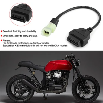 OBD2 Į 3 Pin Diagnostikos Kabelis Adapteris Motociklo Gedimų Nustatymo Dalys Diagnostikos Įrankis Tinka 