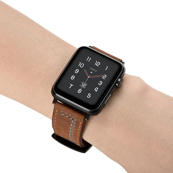 Odinis dirželis, Apple watch band 44mm 40mm 42mm/38mm natūralios Odos watchband correas diržo apyrankę iWatch series 5 4 3 6 se