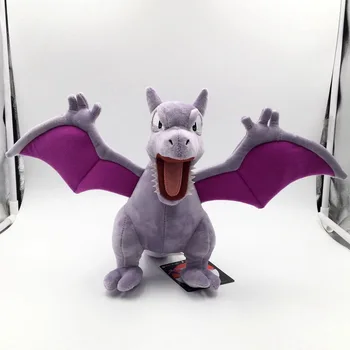 OHMETOY Aerodactyl Pliušinis Lėlės Anime Dinozaurų Minkštas Įdaryti Žaislas Vaikams Dovanų 25cm Pilka