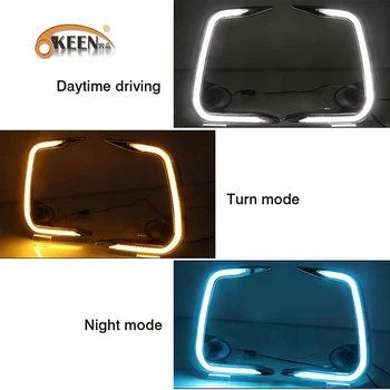 OKEEN 2x Automobiliu LED Dienos Veikia Šviesos Toyota Corolla 2019 2020 Geltona Posūkio Signalo Lemputė 12V Balta Juoda DRL Vairavimo Rūko Žibintas