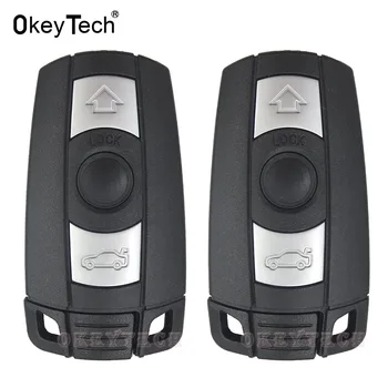 OkeyTech 3 Mygtukas Nuotolinio Automobilio Raktas su Lukštais Atveju BMW E61 E90 E82 E70 