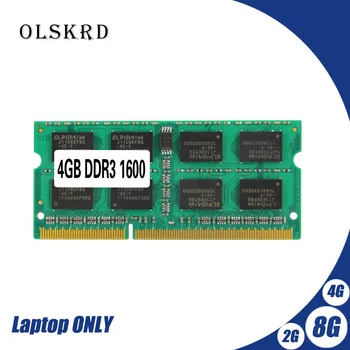 Olskrd memoria ram ddr 3 2 GB 4 GB 8 GB 2G, 4G DDR3 PC3 1333hz 1 600mhz sodimm Ram 204pin 1.35 V 10600 ECC Nešiojamas atminties nešiojamojo kompiuterio RAM