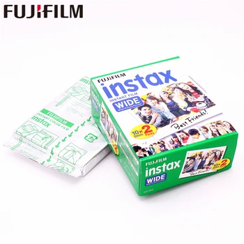 Originali 40 Lapų Fujifilm Instax Pločio Baltos spalvos šoniniai + Platus Vaivorykštė Filmas Fuji Momentinių Nuotraukų popieriaus Kamera 300/200/210/100/500AF