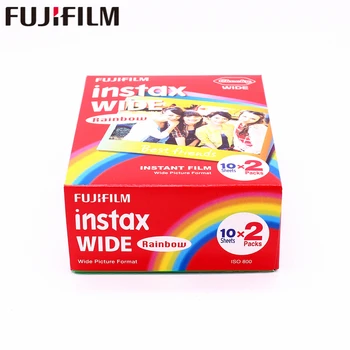 Originali Fujifilm Instax Platus Vaivorykštė Kino 20 Lapų Fuji Momentinių Nuotraukų popieriaus Kamera 300/200/210/100/500AF
