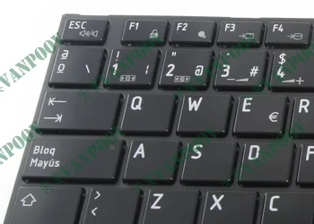 Originali Nauja ispanų Sąsiuvinis Nešiojamojo kompiuterio klaviatūrą skirtą Toshiba Tecra R850 R950 R960 Juoda SP Versija G83C000BC2SP