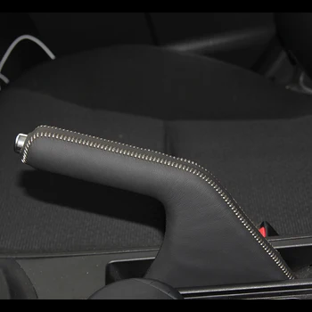 Originali Odinė rankinio stabdžio Spaustuvai, skirti Mazda 3 Natūralios odos dangą ant rankinio stabdžio automobilių aksesuarų, interjero
