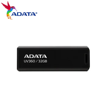 Originalus ADATA UV360 USB 3.2 Pr 1 Flash Drive 32GB 64GB 128GB 256 GB Black Memory Stick Pendrive USB Kompiuterio