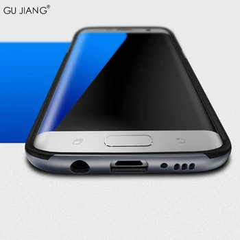 Originalus GU JIANG Prekės 2 1 Atveju Dual-layer Silikono Atveju Visiškai Protector for Samsung Galaxy S7 & S7 krašto Galinį Dangtelį Būsto
