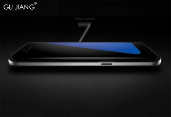 Originalus GU JIANG Prekės 2 1 Atveju Dual-layer Silikono Atveju Visiškai Protector for Samsung Galaxy S7 & S7 krašto Galinį Dangtelį Būsto
