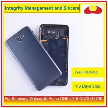 Originalus Samsung Galaxy J5 Premjero ON5 2016 G570 G570K Korpusas Baterijos dangtelis Kadrą Galinį Dangtelį Atveju, Važiuoklės Shell