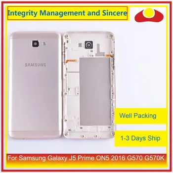 Originalus Samsung Galaxy J5 Premjero ON5 2016 G570 G570K Korpusas Baterijos dangtelis Kadrą Galinį Dangtelį Atveju, Važiuoklės Shell