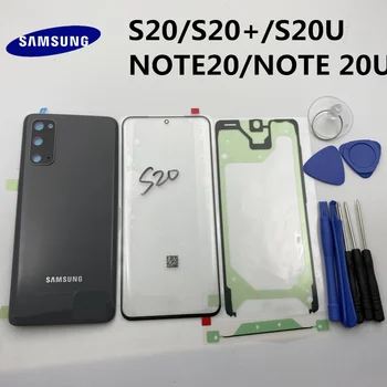 Originalus Samsung Galaxy S20 S20U PLIUS 20 PASTABA Ultra Baterijos, Galinio Dangtelio Durų Korpusas+Priekiniai touch stiklo Pakeitimas, Remontas, Dalys