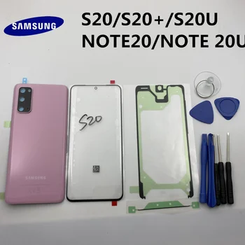 Originalus Samsung Galaxy S20 S20U PLIUS 20 PASTABA Ultra Baterijos, Galinio Dangtelio Durų Korpusas+Priekiniai touch stiklo Pakeitimas, Remontas, Dalys
