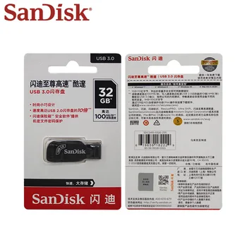Originalus USB 3.0 Sandisk CZ410 USB Flash Diskas 128GB Iki 100mb/s 32GB 64GB Didelės Spartos Mini U Diską, Atminties kortelę memory Stick Pen Ratai