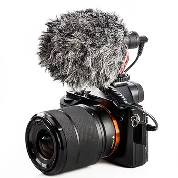 PAGAL MM1 Kompaktiškas Cardiod Karabinai Formos Mikrofonas Įrašymo MIC Vaizdo įrašą, Skirtą Išmanųjį telefoną DSLR Fotoaparatas 