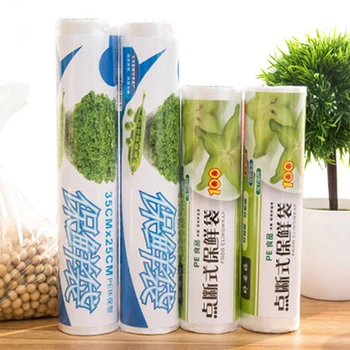 Pakuotė, Plastikiniai Maišeliai Wrap 1 Roll Virtuvės Šviežių Išlaikyti Šilumą Gruntas Maisto Užsklanda Maišelis Dulkių Maisto Vaisių Saugojimo Krepšys