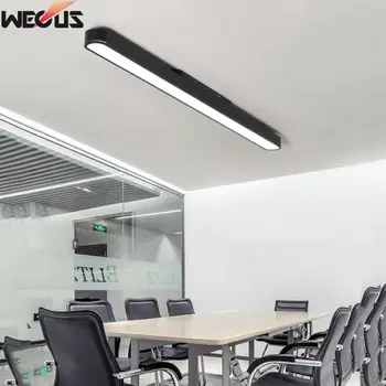 Paprasta Šiuolaikinės Aliuminio Juostelės Biuras Šviesos diodų (LED Lubų šviestuvas Studijų Praėjimo Koridorius Biuro Šviestuvai
