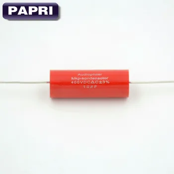 PAPRI 50PCS Audiophiler Centrinis MKP 1UF 400VDC HIFI DIY Audio Klasės Kondensatorius Vamzdis Gitaros Stiprintuvas