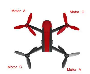 Papūga Bebop Drone 2.0 RC Quadcopter atsarginės dalys Originalios ir teigiamas, ir neigiamas variklis
