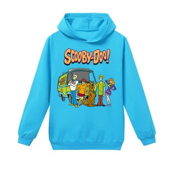 Pavasario, Rudens, Scooby Doo Paslaptis Mašina Kūdikių Plonas Hoodies Berniukų, Mergaičių Megztiniai Drabužiai Vaikams Ilgomis Rankovėmis Vaikams Drabužių
