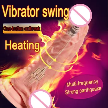 Pažangi pastovi temperatūra+rotate+sūpynės+vibratorius+nuotolinio valdymo vyrų realistiškas penis analinis dildo moterų strapon sekso mašina