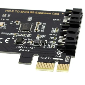 PCI-E 2.0 x1 2 Uostai SATA III 6GB/s Vidinis Konverteris PCI Express Controller Adapter Kortele SATA HDD SSD