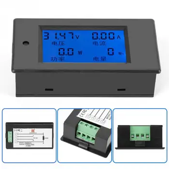 PEACEFAIR Digital Voltmeter PZEM-031 DC 6.5-100V LCD Skaitmeninis Elektros Energijos Įtampa Srovės Matuoklis Ammeter