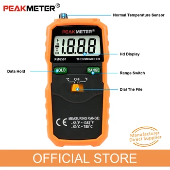 PEAKMETER PM6501 LCD Ekranas Belaidžio K Tipas Skaitmeninis Termometras Temperatūros Matuoklis Termopora W/Duomenų Paspaudę/medienos Ruoša