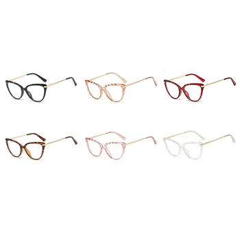 Peekaboo tr90 cat eye akiniai, rėmeliai moterų retro pusė metalinis rėmas recepto akiniai, skaidrus, juoda pavasario vyrių