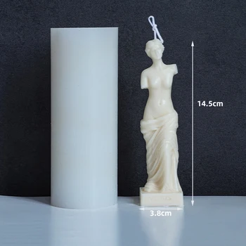 Pelėsis Formų Žvakės Duomenys Amatų 3D Veneros Statula Moters Kūno Forma 