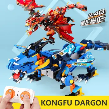 Pelėsių Karalius APP RC nuotolinio valdymo Dragon Knight Modelio Statybiniai Blokai, Plytos, žaislai vaikams, Dovanos, Žaislai, Dovanos