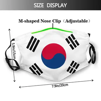 Pietų Korėjos Vėliavos Unisex Ne Vienkartiniai Veido Kaukė nuo Dulkių Apsauga Apima Respiratorius Mufelinė Kaukė su Filtrais