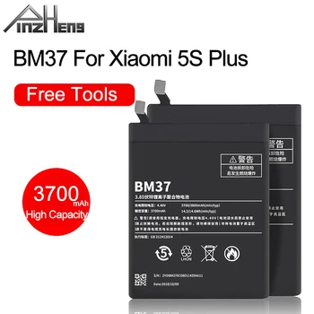 PINZHENG BM37 Mobiliojo Telefono Bateriją Xiaomi Mi 5S Plius Bateria 3700mAh Realias galimybes BM37 Pakeitimo Baterries Su Įrankiais