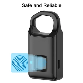 Pirštų atspaudų Lock USB Įkrovimo Smart Keyless Anti-Theft Spynos Lagaminą Durų Užraktas Apsaugos Sistemų Užraktas