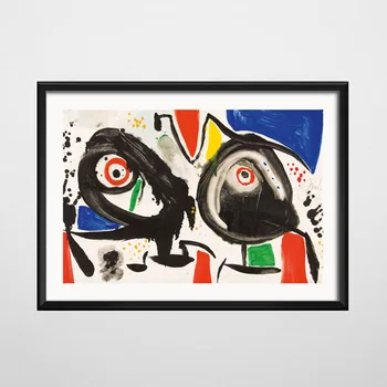 Plakatas Spaudinių Karšto Joan Miro Šiuolaikinio Siurrealizmo Abstraktaus Meno Kūrinį Meno Drobė, Aliejus, Tapyba Sienos Nuotraukas Kambarį Namų Dekoro