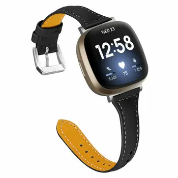 Plonas Vaivorykštė Natūralios Odos Juostos Fitbit Versa 3 Smart Laikrodžio Dirželis Odinis Diržas Fitbit Prasme Apyrankę Rankogaliai