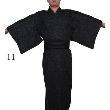 Plonas Vyrai, Japonijos Tradicinių Yukata Samurajus Kimono Jinbei Maudymosi Chalatas, Laisvo Stiliaus Medvilnės Prabanga Sauna Dėvėti Drabužius, Ilga Suknelė