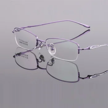 Plotis-135 Titano pusė kadro trumparegystė kadrų ultra light moterų akinių rėmelius prekės ženklo akinių rėmeliai ponios didinamasis stiklas
